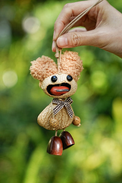 The Chatterbox - Funny Big-Mouth Nut Shell Doll with Fuzzy Ears