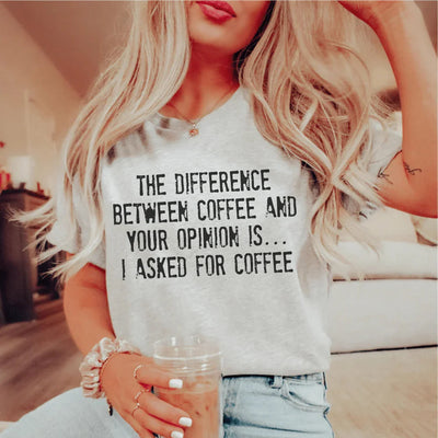 La diferencia entre el café y tu opinión Tee