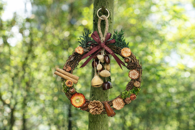 The Festive Forest Wreath - Natural Vine Wreath with Dried Citrus & Cinnamon