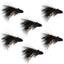 Premium Black Dahlberg Deer Hair Diver Flies - Size 4 for Bass Fishing - Korvel