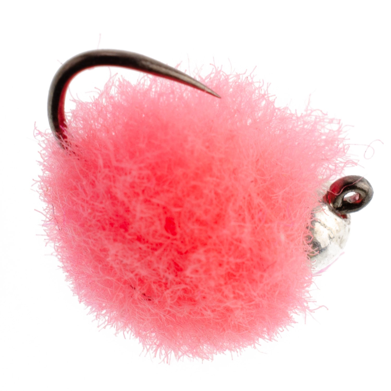 Hot Pink Tungsten Bead Tactical Euro Jig Barbless Nymph Flies - Size 16 (Pack of 6) - Korvel