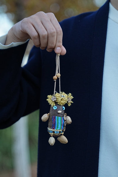 The Forest Scarecrow - Handcrafted Natural Nut Doll