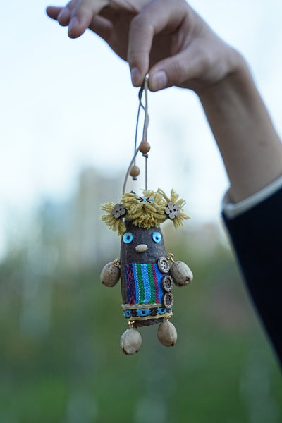 The Forest Scarecrow - Handcrafted Natural Nut Doll