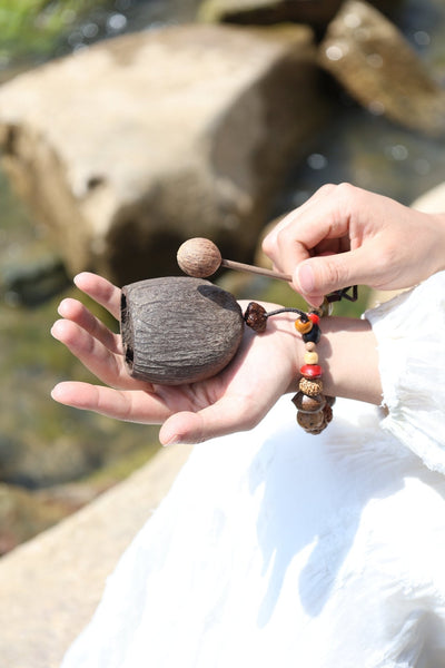 The Forest Woodblock - Handheld Natural Seed Percussion Instrument