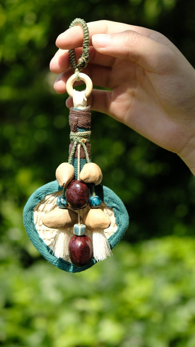 The Gentle Breeze - Handwoven Miniature Bamboo Fan Charm