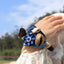 The Indigo Flower Rattle - Handcrafted Wrist Percussion Bracelet