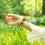 The Meadow Dancer - Yellow & Green Braided Bracelet with Natural Seed Bells