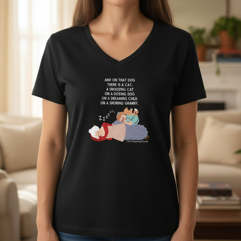 The Napping House Unisex V-Neck T-Shirt