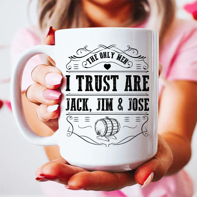 Taza de cerámica "Los únicos hombres en los que confío", 15 oz
