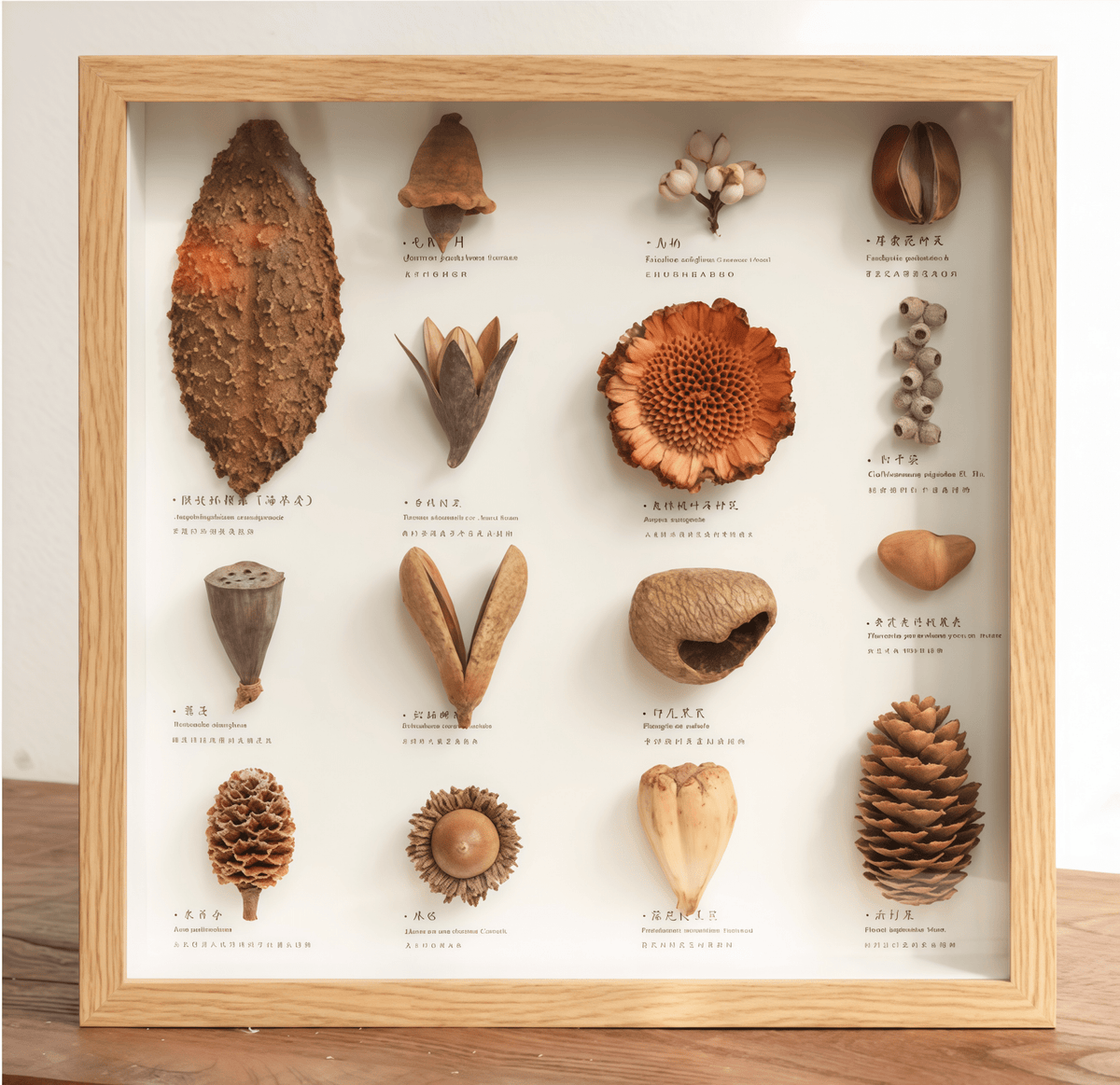 La Voûte à Graines de la Forêt Tropicale - Art en Boîte d'Ombre