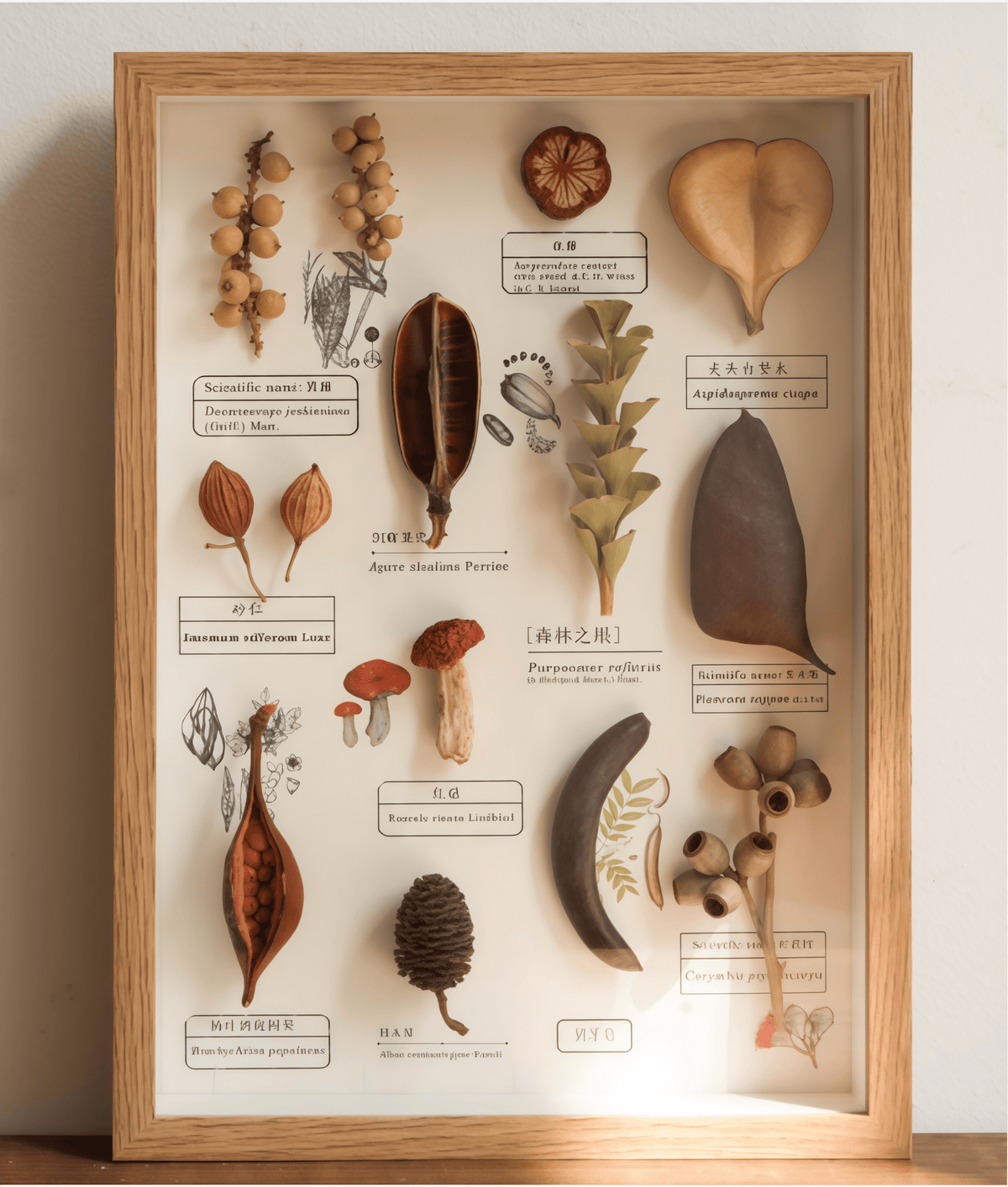 La Voûte à Graines de la Forêt Tropicale - Art en Boîte d'Ombre