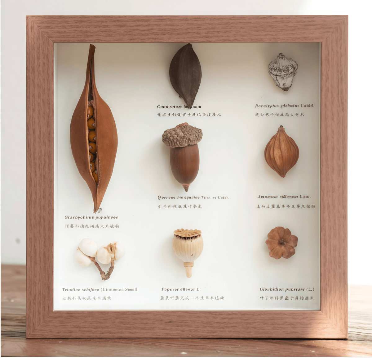 La Voûte à Graines de la Forêt Tropicale - Art en Boîte d'Ombre