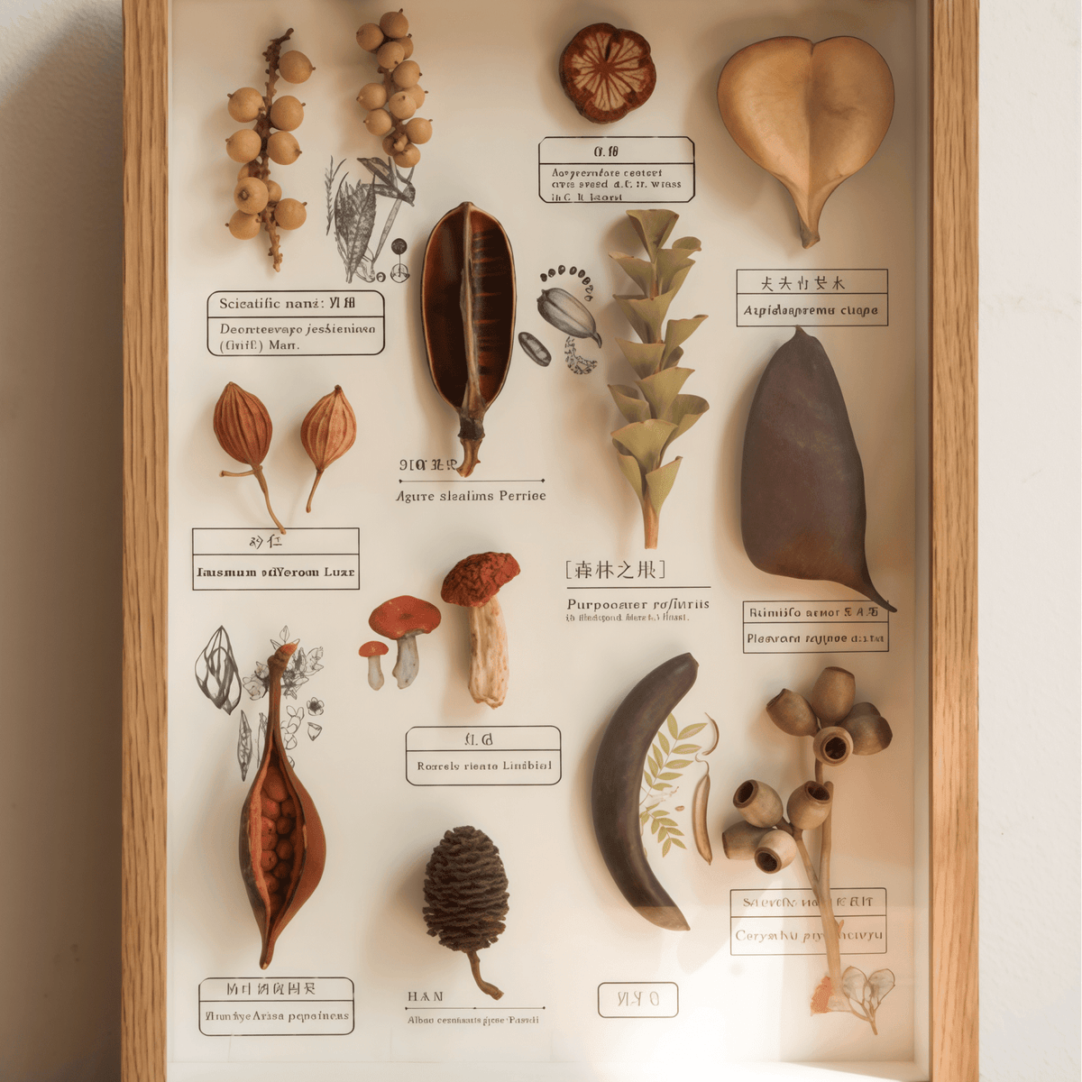La Voûte à Graines de la Forêt Tropicale - Art en Boîte d'Ombre