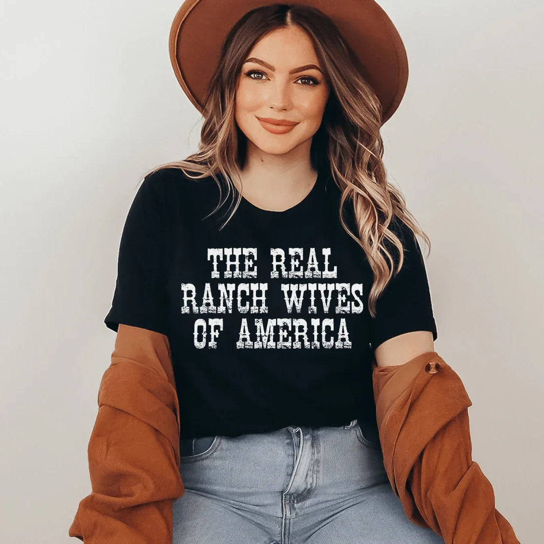Camiseta de las verdaderas esposas de rancho de América