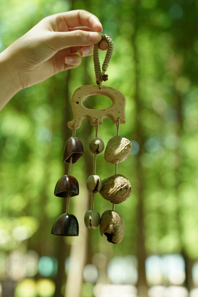 The Wooden Elephant Chime - Handcrafted Bag Charm