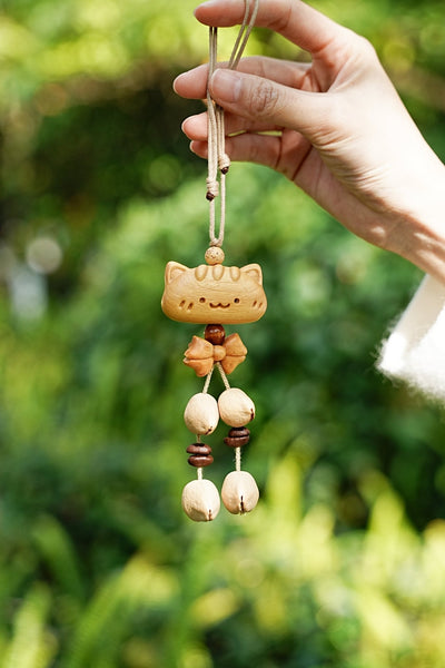The Woodland Tales - Handcrafted Nut Shell & Wood Bag Charms