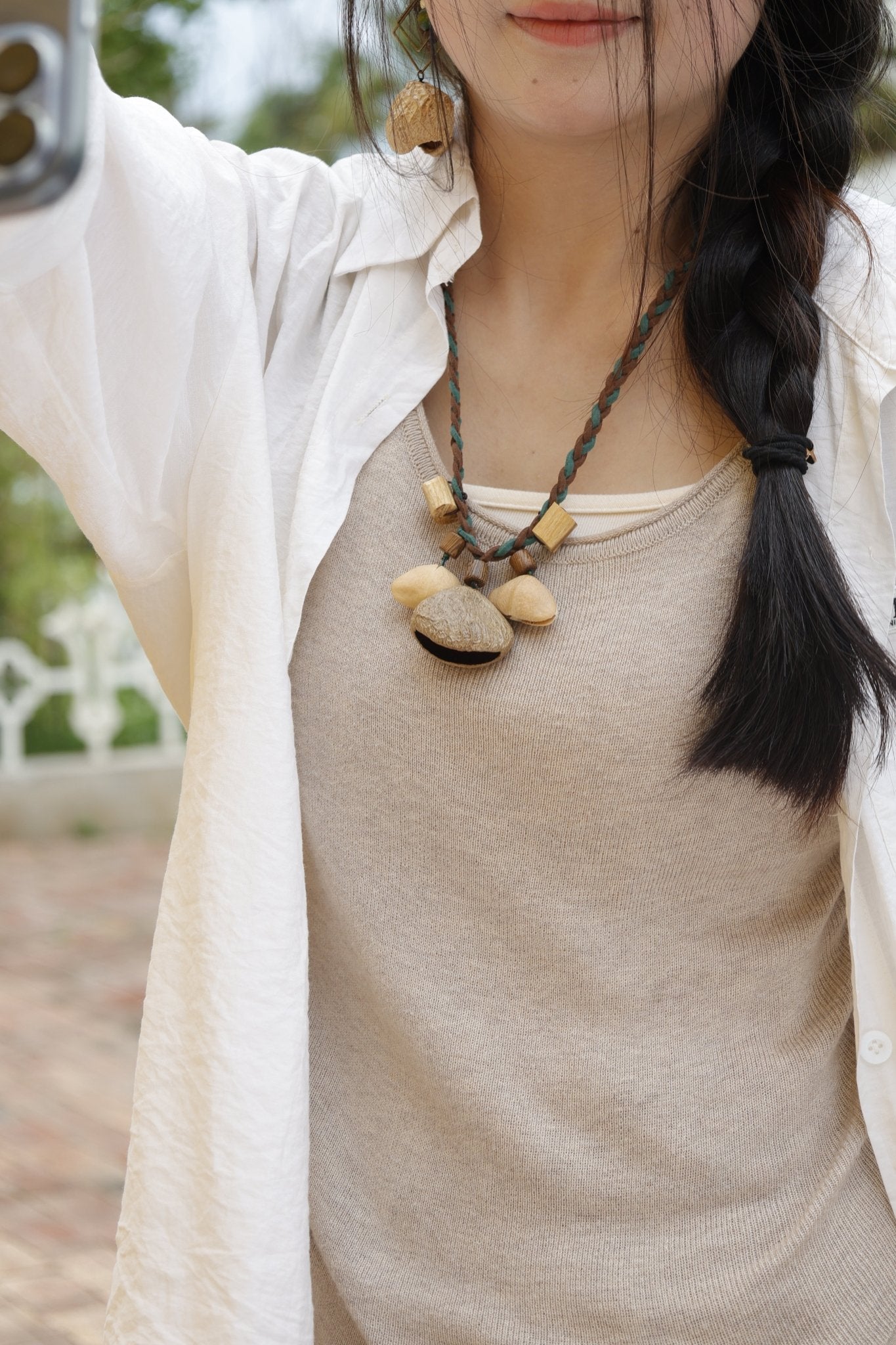The Woodland Trio - Natural Seed Pod Necklace