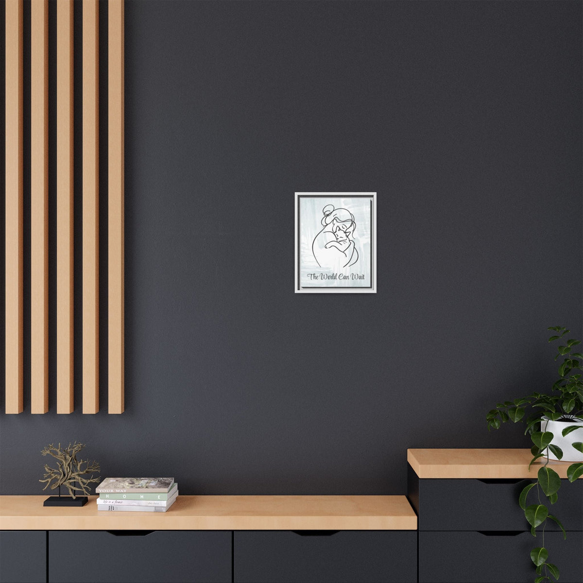 L'impression sur toile Chat Le Monde Peut Attendre