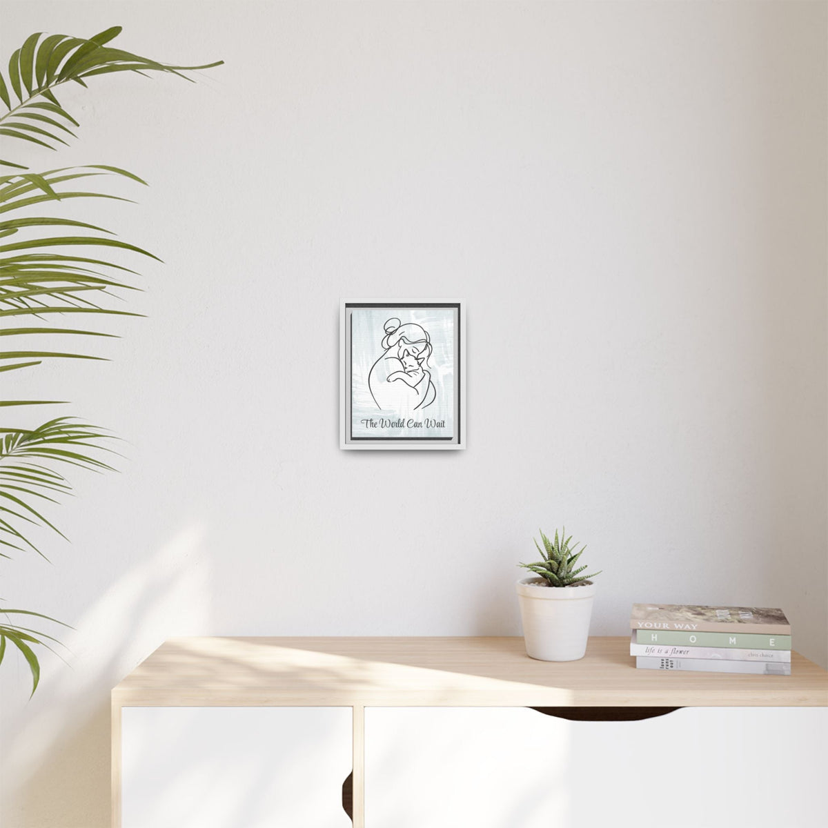 L'impression sur toile Chat Le Monde Peut Attendre