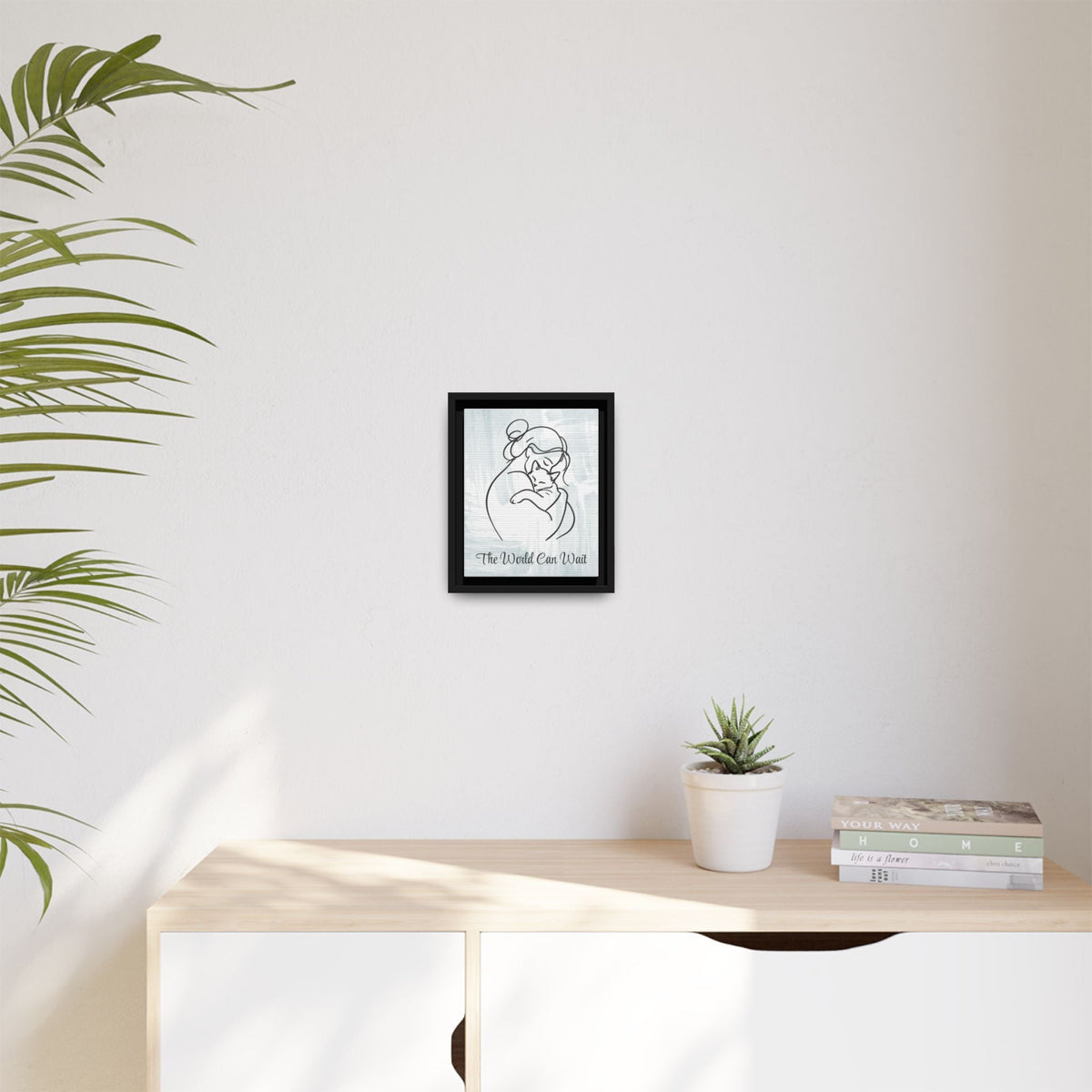 L'impression sur toile Chat Le Monde Peut Attendre