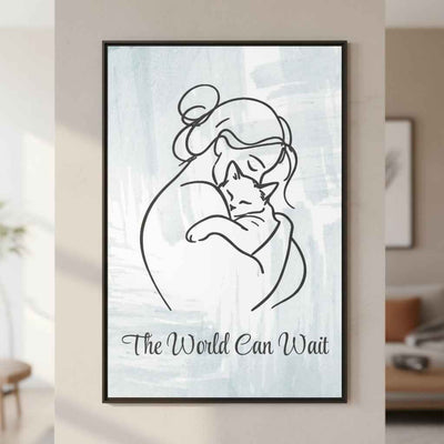 The World Can Wait Cat Canvas Print
