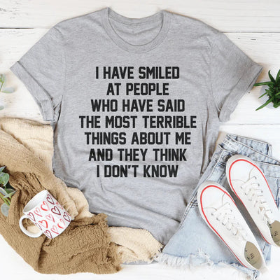 T-shirt Ils pensent que je ne sais pas