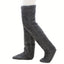 Thick leg warmers, knee pads, warm plush pants, long leg exposed socks - Korvel