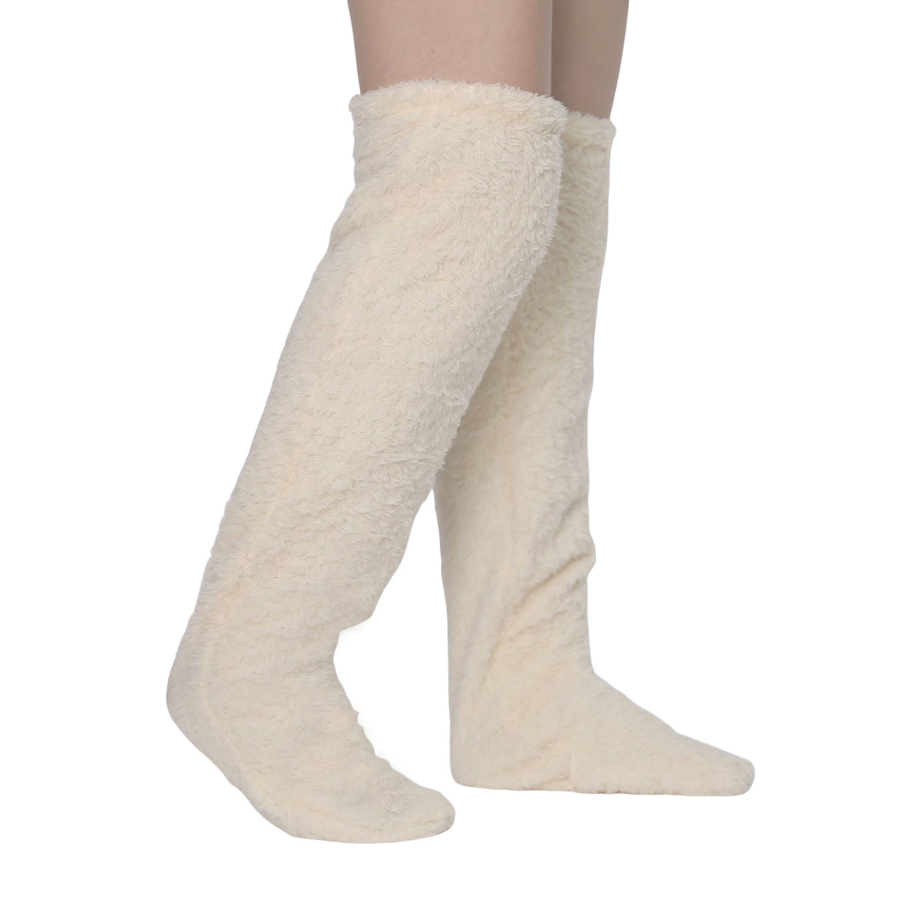Thick leg warmers, knee pads, warm plush pants, long leg exposed socks - Korvel