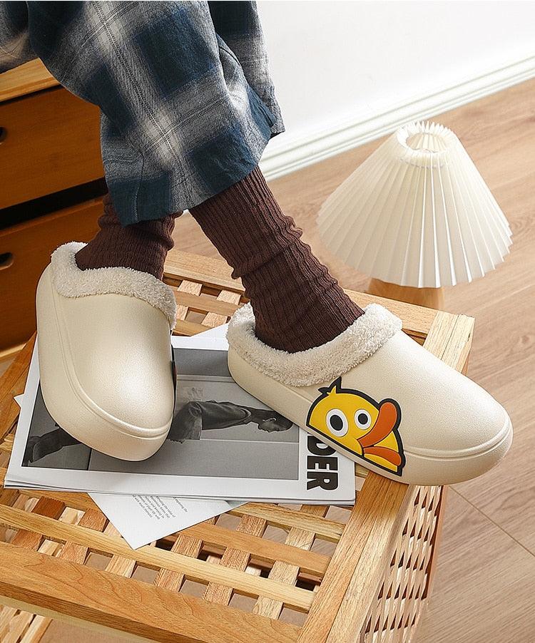 Cozy Thick Platform Winter Slippers for Women