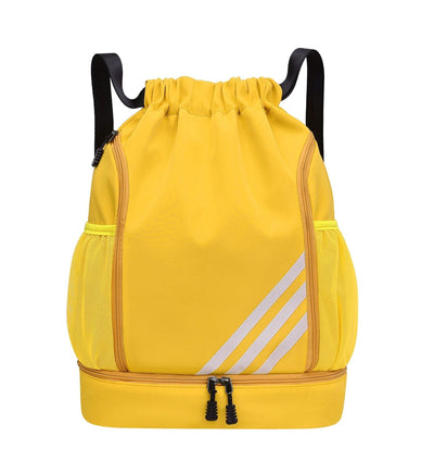 Thickened backpack, large capacity, ultra-light dry and wet separation sports swimming bag, drawstring training backpack - Korvel