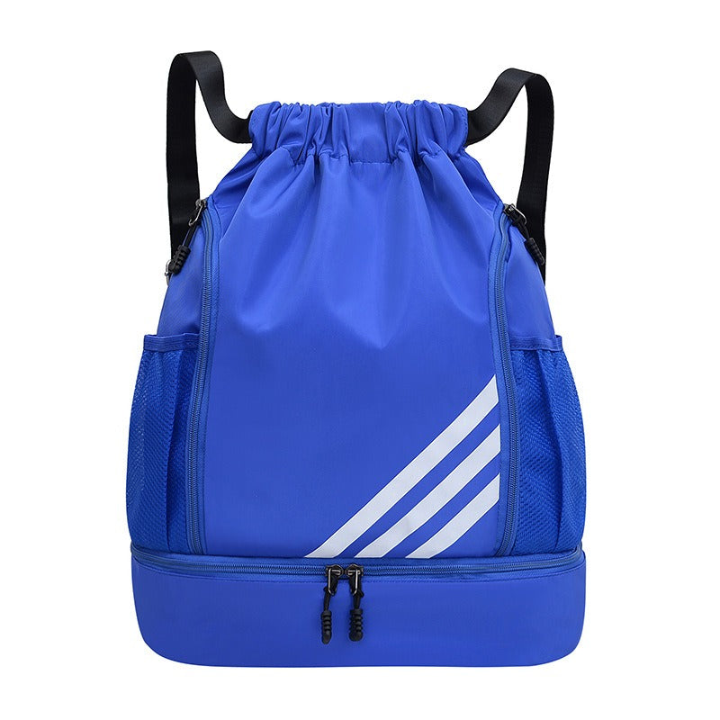 Thickened backpack, large capacity, ultra-light dry and wet separation sports swimming bag, drawstring training backpack - Korvel