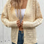 Thin knit short casual hollow cardigan - Korvel