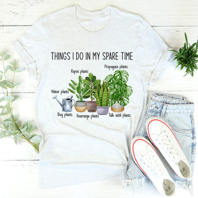 T-shirt « Choses que je fais pendant mon temps libre »