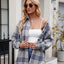 Thousand bird plaid button down flannel shirt - Korvel