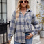 Thousand bird plaid button down flannel shirt - Korvel