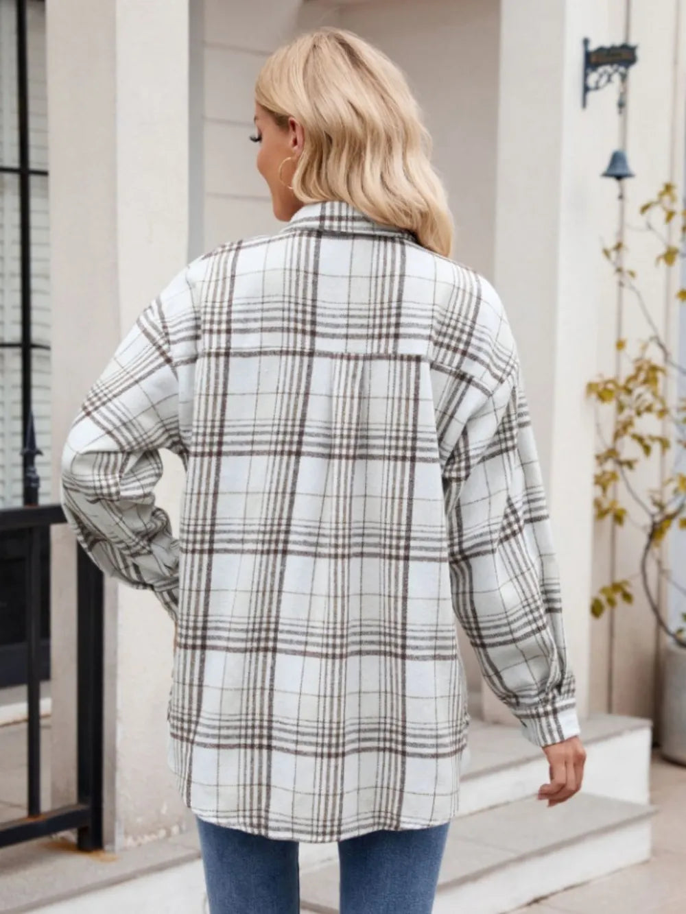 Thousand bird plaid button down flannel shirt - Korvel