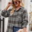 Thousand bird plaid button down flannel shirt - Korvel