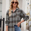 Thousand bird plaid button down flannel shirt - Korvel