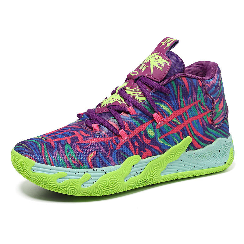 Three ball, third-generation purple MB.03 men's and women's indoor and outdoor shock-absorbing and anti slip basketball shoes - Korvel