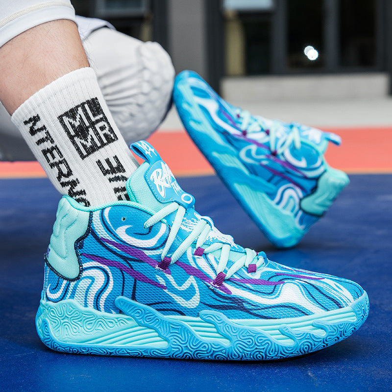 Three ball, third-generation purple MB.03 men's and women's indoor and outdoor shock-absorbing and anti slip basketball shoes - Korvel
