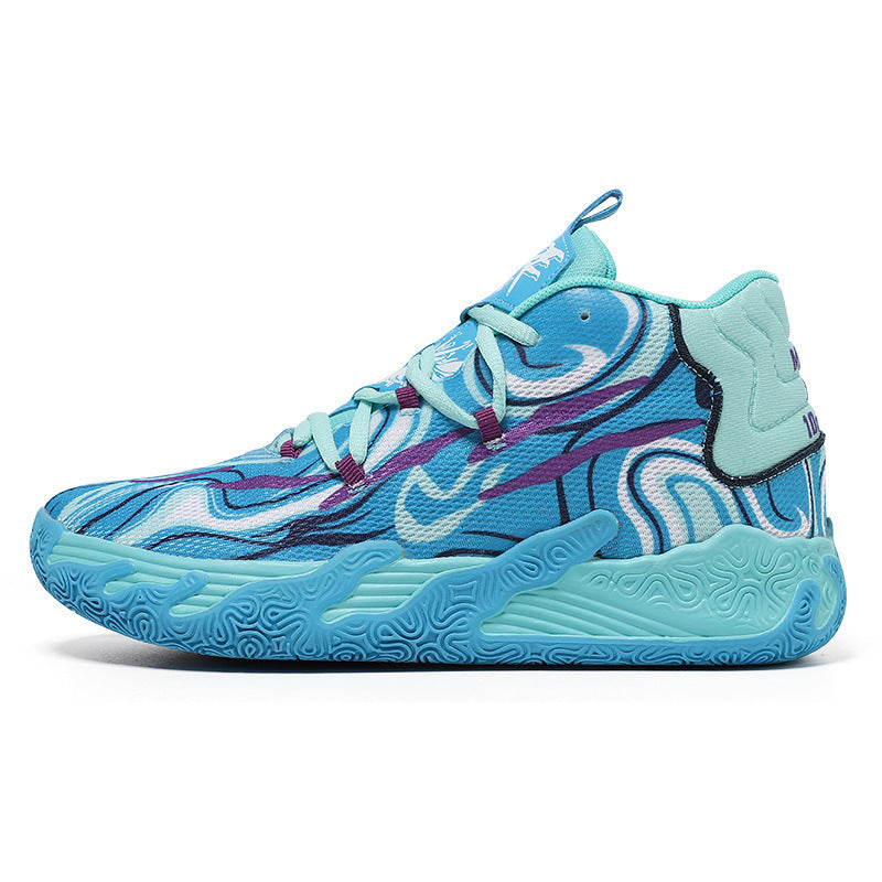 Three ball, third-generation purple MB.03 men's and women's indoor and outdoor shock-absorbing and anti slip basketball shoes - Korvel