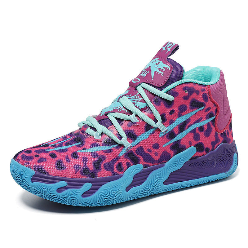 Three ball, third-generation purple MB.03 men's and women's indoor and outdoor shock-absorbing and anti slip basketball shoes - Korvel