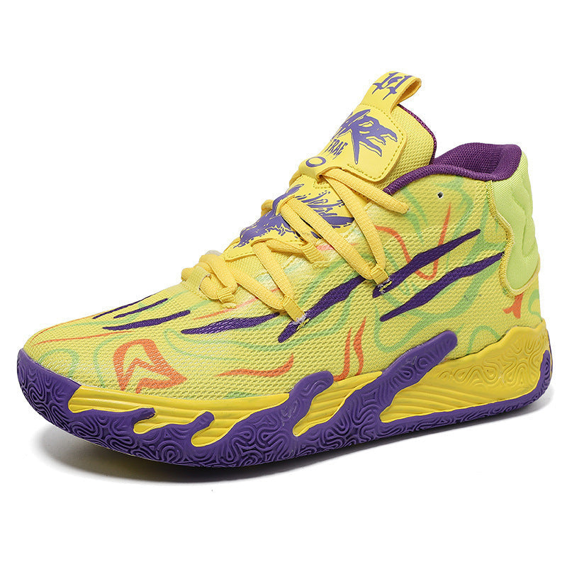 Three ball, third-generation purple MB.03 men's and women's indoor and outdoor shock-absorbing and anti slip basketball shoes - Korvel