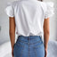 Elegant Tie Neck Cap Sleeve Blouse