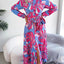 Tied Button Up Long Sleeve Dress - Korvel