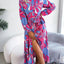 Tied Button Up Long Sleeve Dress - Korvel