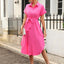 Vestido Camisero con Botones y Cinta