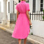 Vestido Camisero con Botones y Cinta
