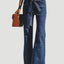 Tied Flare Jeans with Pockets - Korvel