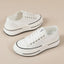 Tied Round Toe Platform Sneakers - Korvel